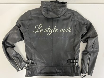 Le style noir様　革ジャン持ち込み刺繍加工　裏生地縫製加工あり
