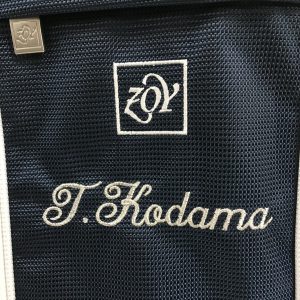 ゴルフ　GOLF　キャディーバッグ　ネーム刺繍