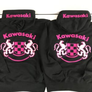 Kawasaki　向かい獅子　パーカ刺繍加工