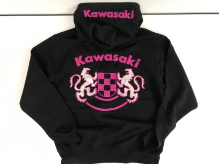 Kawasaki　向かい獅子　パーカ刺繍加工