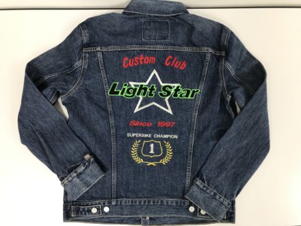 Custom Club Light Star様　デニムジャケット持ち込み刺繍加工