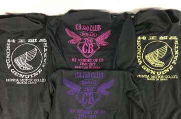 CB750CLUB NAGOYA様　Ｔシャツ　パーカ　刺繍