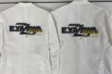 E.YAZAWA　白テーラードジャケット持ち込み刺繍加工