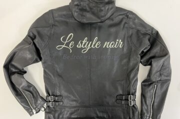 Le style noir様　革ジャン持ち込み刺繍加工　裏生地縫製加工あり