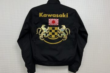 Kawasaki　向かい獅子　日章旗　旭日旗　刺繍加工