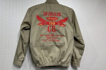 CB 750 CLUB NAGOYA G2スイングトップ刺繍加工　還暦祝い