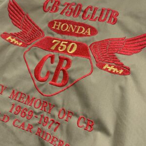 CB 750 CLUB NAGOYA G2スイングトップ刺繍加工　還暦祝い