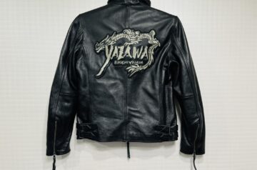 矢沢永吉　YAZAWA　革ジャン持ち込み刺繍加工