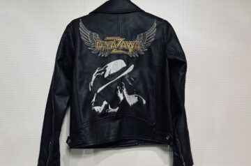 矢沢永吉　E.YAZAWA　革ジャン持ち込み刺繍加工