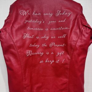 還暦お祝い！革ジャン刺繍！