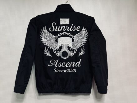 Sunrise Ascend様　Ｇ２スイングトップ　刺繍加工
