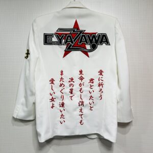 E.YAZAWA　矢沢永吉　テーラードジャケット持ち込み　刺繍加工