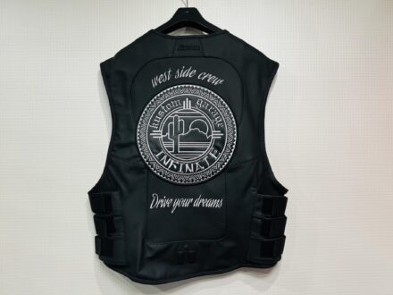 kustom garage INFINATE様　革ベスト持ち込み刺繍加工
