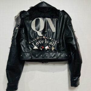 QN Love is all 革ジャン持ち込みスタッズ加工