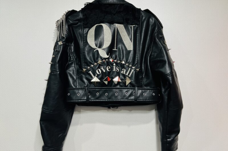 QN Love is all 革ジャン持ち込みスタッズ加工