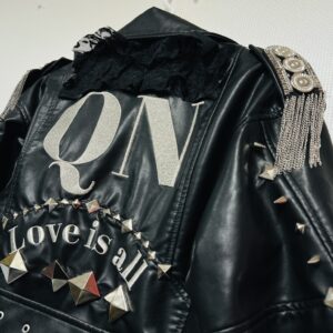 QN Love is all 革ジャン持ち込みスタッズ加工