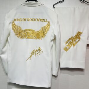 矢沢永吉　KING OF ROCK’N’ROLL　白スーツ刺繍加工