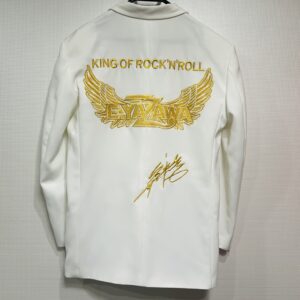 矢沢永吉　KING OF ROCK’N’ROLL　白スーツ刺繍加工